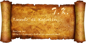 Tasnádi Katalin névjegykártya